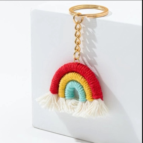 New Rainbow Keychain with gold hardware - Picture 3 of 3
